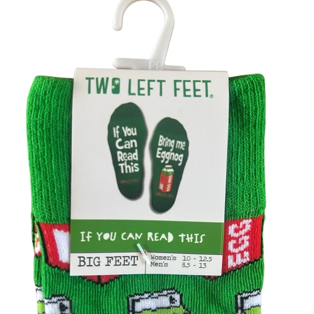 Bring Me Eggnog Christmas Socks - Two Left Feet
